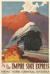 LESLIE RAGAN (1897-1972). THE NEW EMPIRE STATE EXPRESS. 1941. 40x27 inches, 103x69 cm. Brett Lithographing Company.